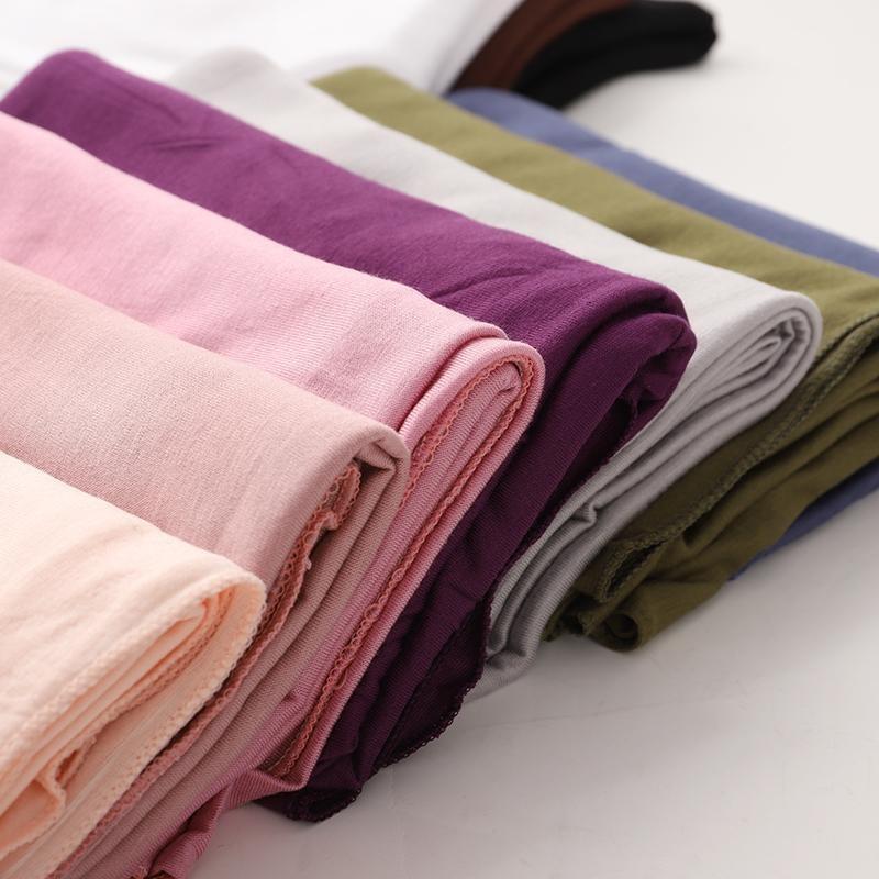 Moda Cachecol Hijab Modal Algodão Jersey Hijab Cachecol Macio Hijab Gravata Mulheres África Longo Muçulmano Xale Simples