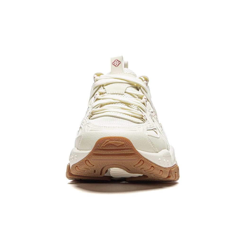 Li Ning Brown Sugar Cushioning Slip Resistant Abrasion Resistant Support Low top Casual Shoes Men's Ecru AGCW097-3