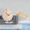 Wood Wall Clock Decorative Tray Creative Design Gift Non Ticking Silent for Restaurant Office Dining