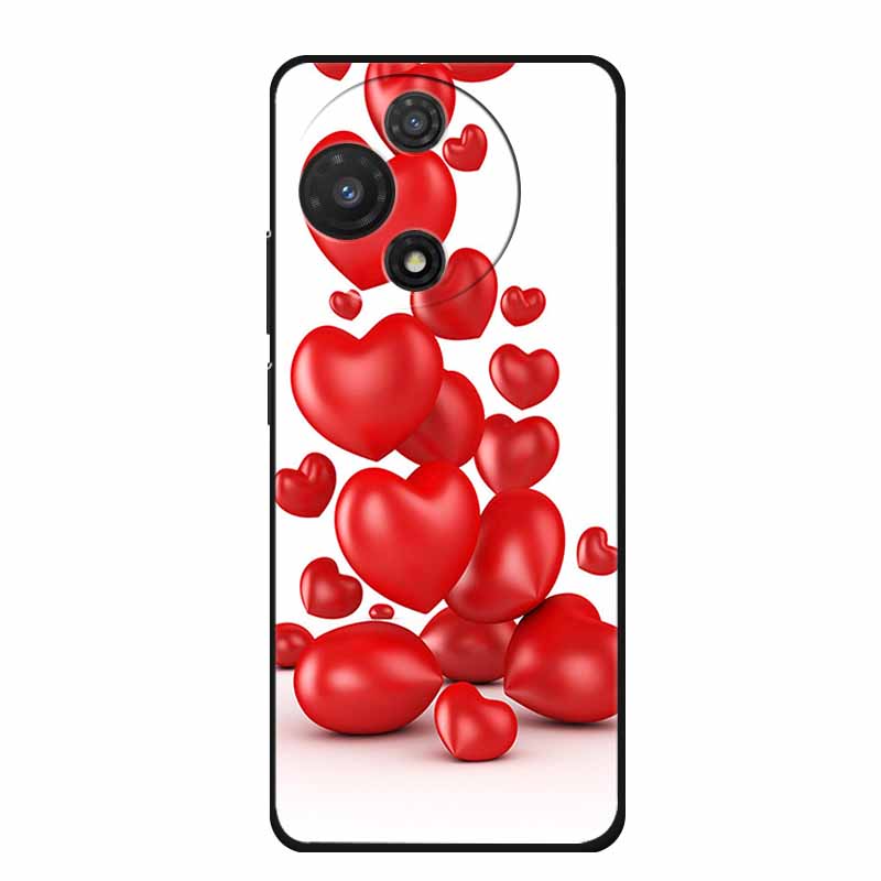 For TCL 605 Case Fashion Flower Protective Black Silicone Soft TPU Back Cover Case For TCL 60 5G 60 SE Case 60SE Coque Funda Bag