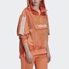 Adidas Originals X Fiorucci Collaboration Half-Zip Hooded Windbreaker Jacket Women Jackets Coral-Pink FL4137