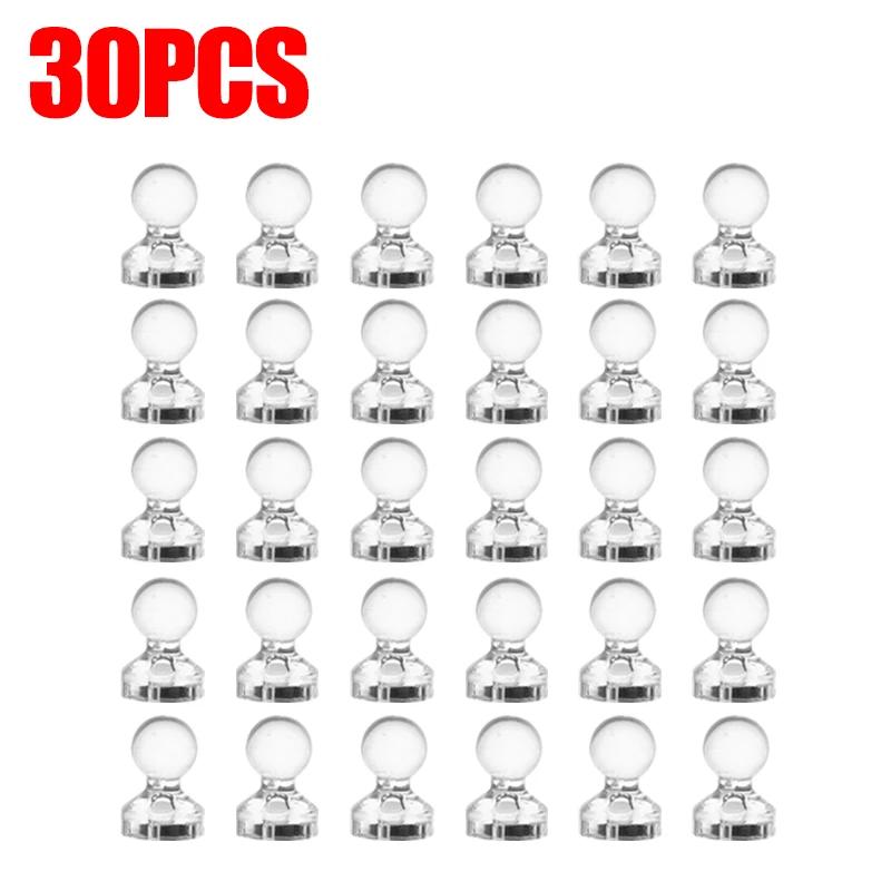 50/10 Stück transparente Magnete Push Pin Starke magnetische Reißzwecke für Whiteboard Kühlschrank Home Office Klassenzimmer Kleine Pushpin Sucker