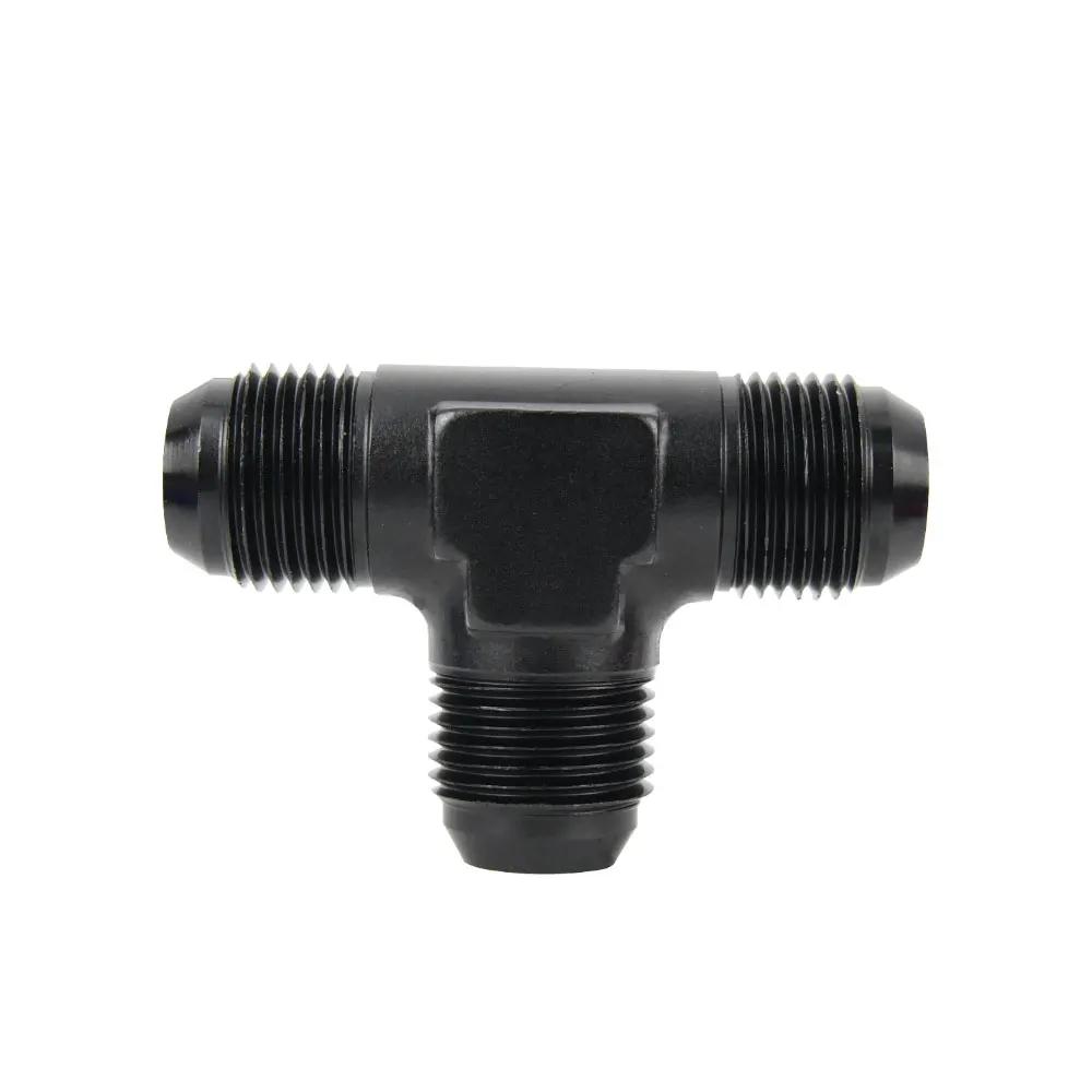 AN4 AN6 AN8 AN12 AN10 Male Flare With Female Tee Adaptor Union Fuel Hose Fitting 3 Ports T Pipe Connector Splitter Aluminum