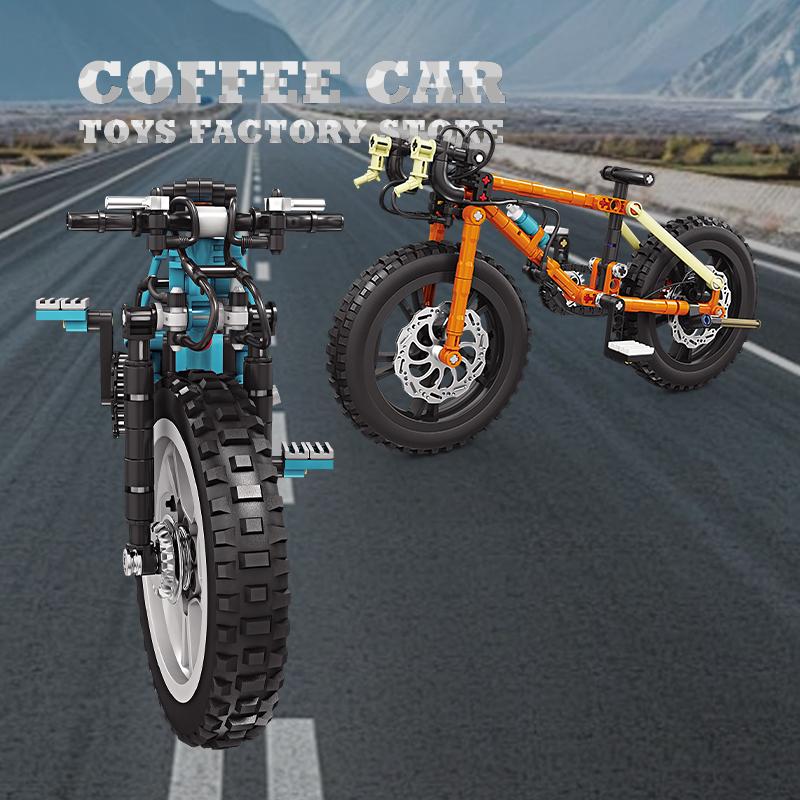 Non-Toxic Mechanical Motion Bicycle Building Blocks Set Mountain Bike Moc Bricks Model Stem Toys For Kids & Adults Diy Decor Birthday Gift