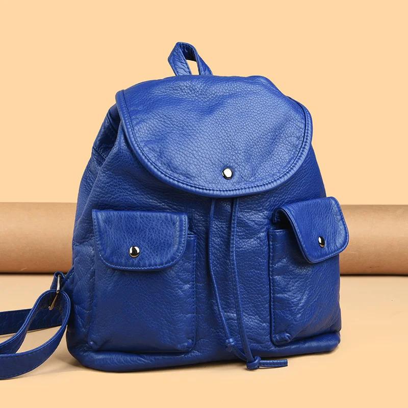 Luxury High Quality PU Leather Ladies Backpack Fashion Rivet Design Ladies Shoulder Bag Large Capacity Women Anti-theft Backpack