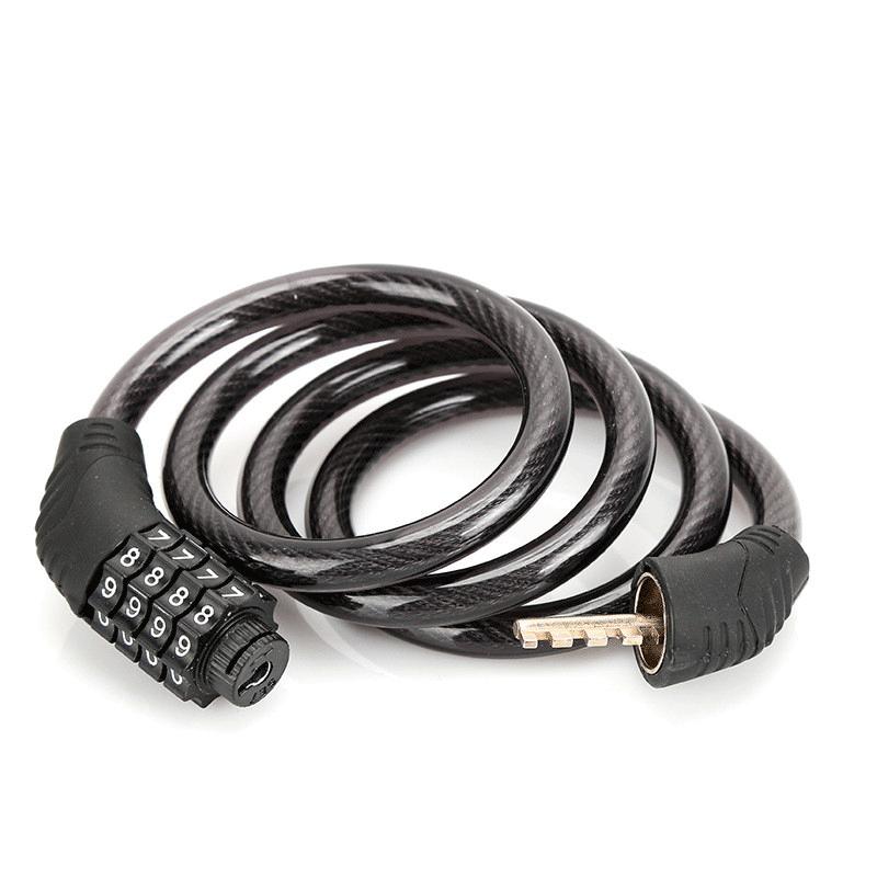 

Mountain Bike Four-digit Combination Lock, Bicycle Lock, Steel Wire Chain Lock, Cycling Equipment Accessories To Smooth The Car Industry 4-digit combination lock чёрный