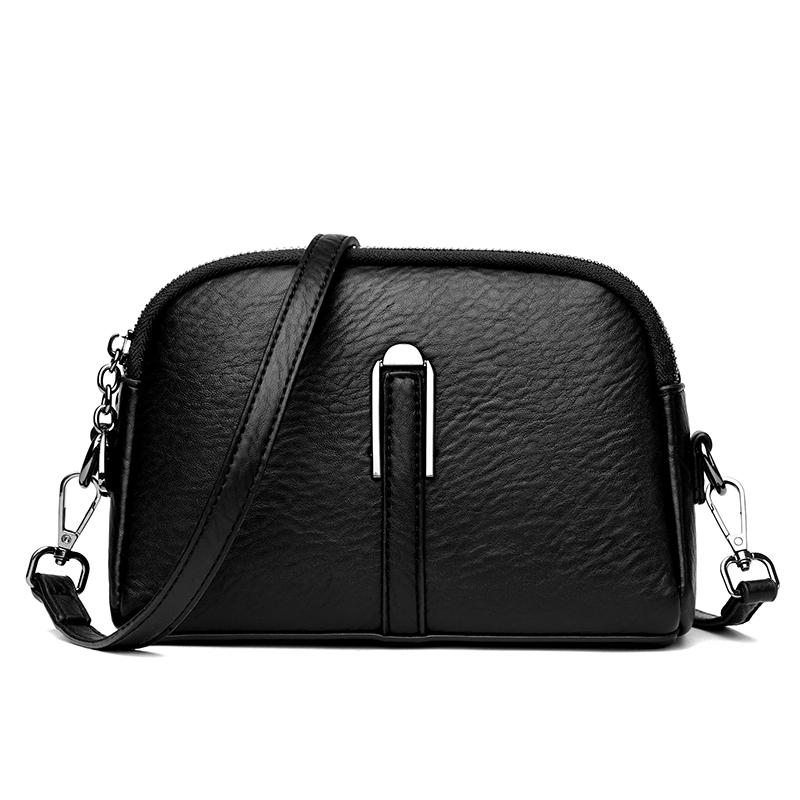 

Женская однотонная сумка кроссбоди с регулируемым ремешком, повседневная, на плечо, универсальная винтажная женская сумка 22 cm x 10 cm x 19 cm чёрный