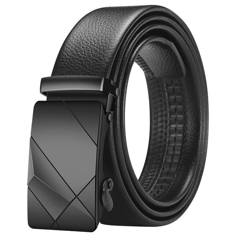 Men's Belt Automatic Buckle Belt Korean Style Trendy Casual Middle-aged Young Business Belt Formal Wear Men's Style