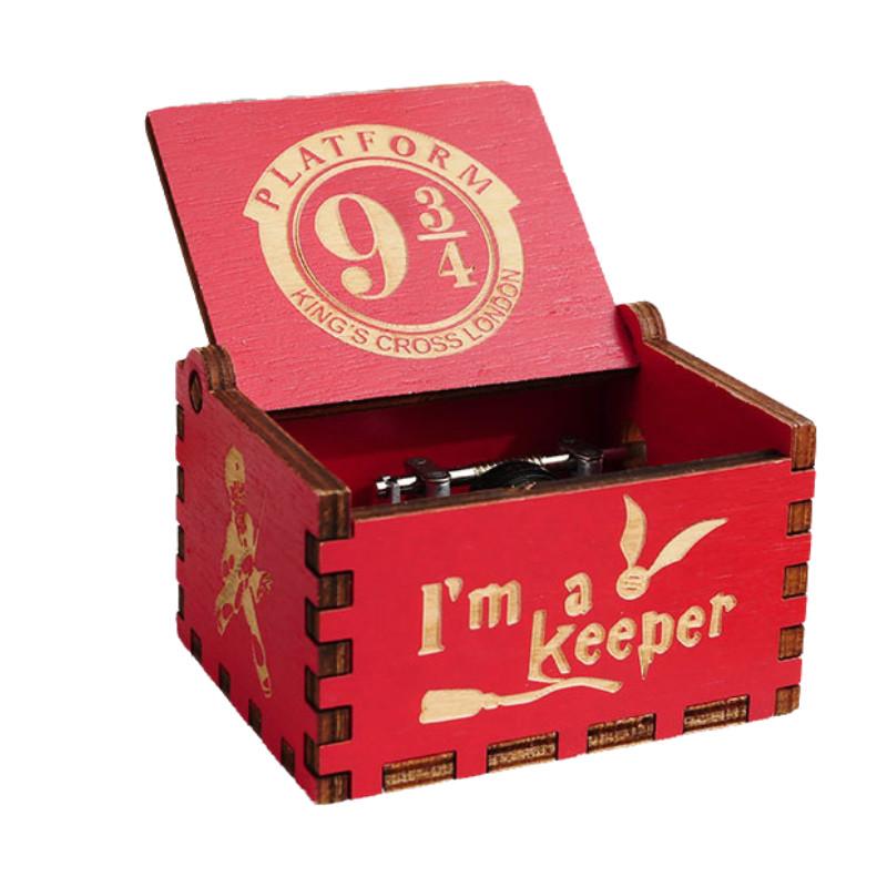 

Деревянная музыкальная шкатулка «Гарри Поттер» в стиле ретро, с ручным приводом, гравированная игрушка, украшение, рождественский подарок Style 13