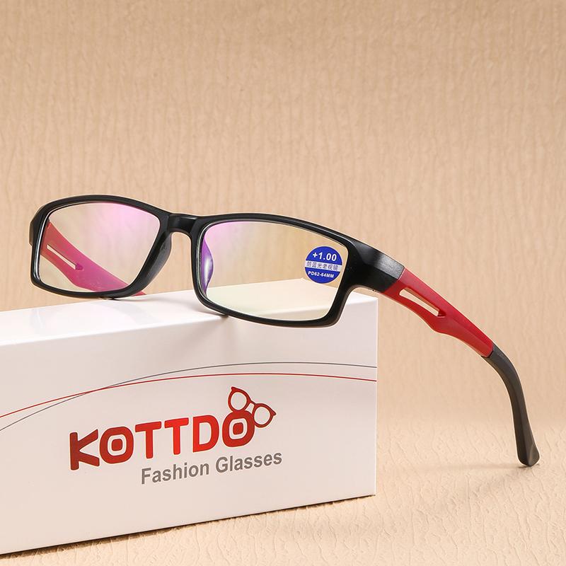 New Sports Reading Glasses Men Fashionable Anti Blue Light Eyewear Women Finished Prescription Eyeglass +1.0 +1.5 +2.0 +2.5 +3.0