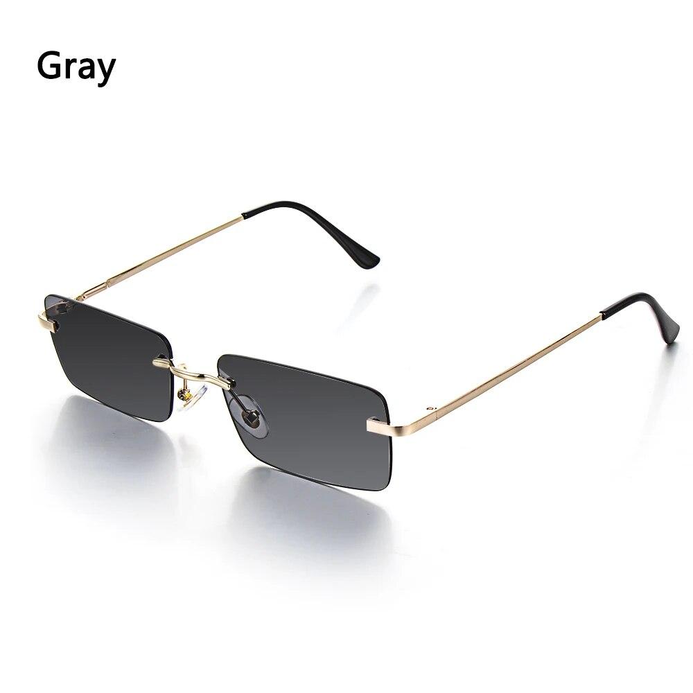 1PC Vintage Rectangle Sunglasses Luxury Gradient Eyewear Unisex Fashion Designer Sun Glasses UV400 Protection Eyeglasses
