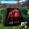 Custom Name Blanket Heat Team Logo Artwork Blanket Bedding Blanket for Travel, Camping, Living Rooms, Offices, Sofas, Fan Christmas gift