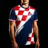 Kroatien Flagge Bedrucktes T-Shirt Herren Schnelltrocknend Atmungsaktiv Fußballtrikot Herren und Damen Freizeit Streetwear Kurzärmelige Oberteile
