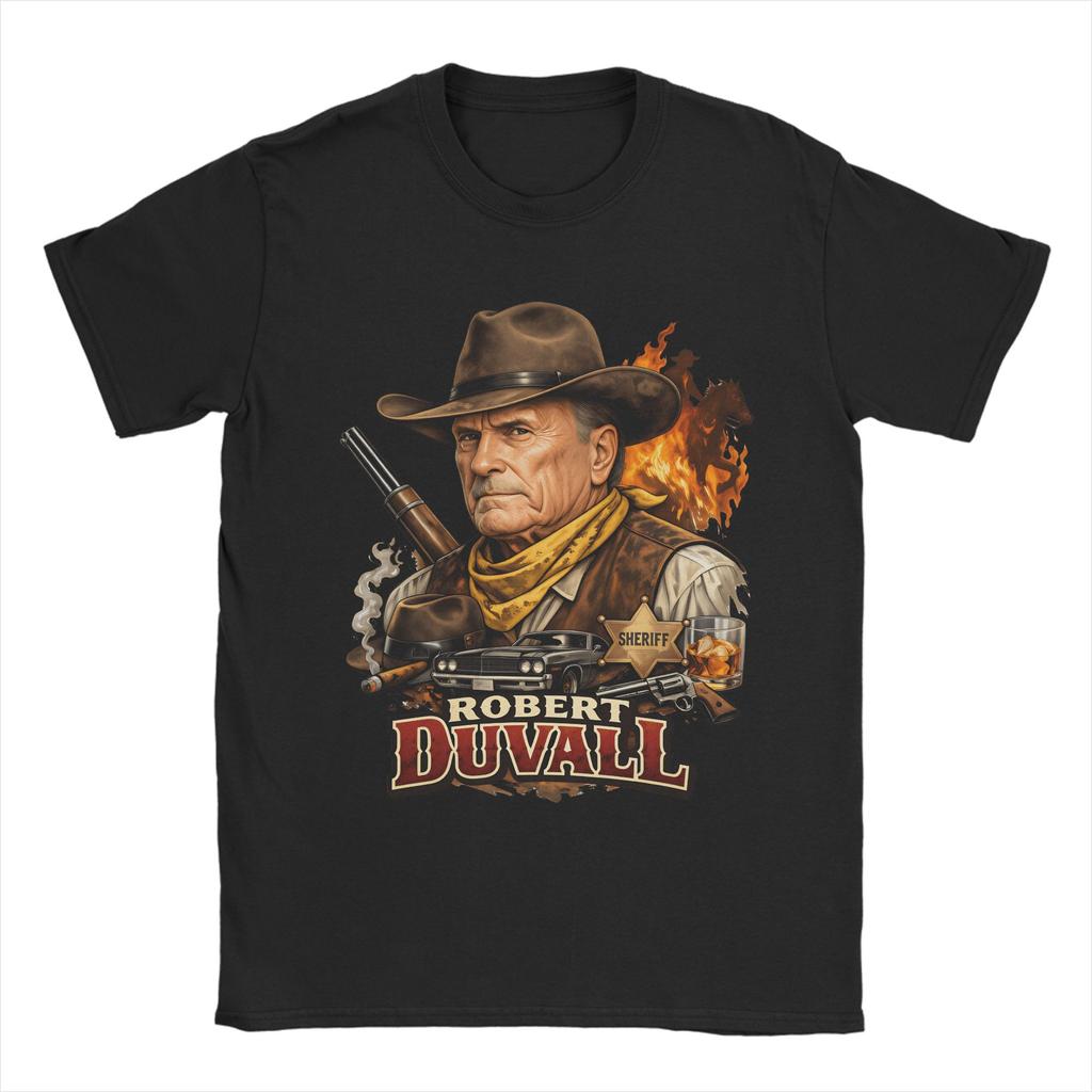 Robert Duvall TShirt Summer  Harajuku TShirts Mens  Cotton Breathable Oversized Clothing ShortSleeve Vintage Tops