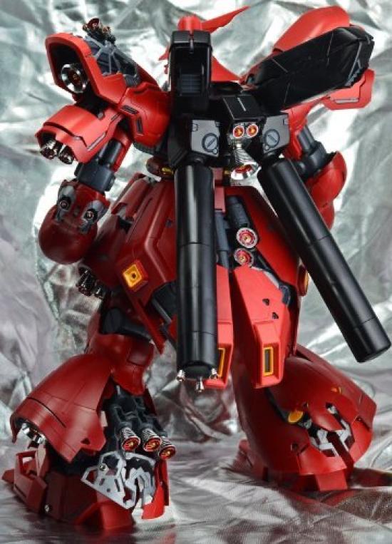 MG Sazabi Metall-Nachbrenner Komplettset Rot 1/100 MSN-04 Ver.Ka (Silbernes Äußeres, Interieur)