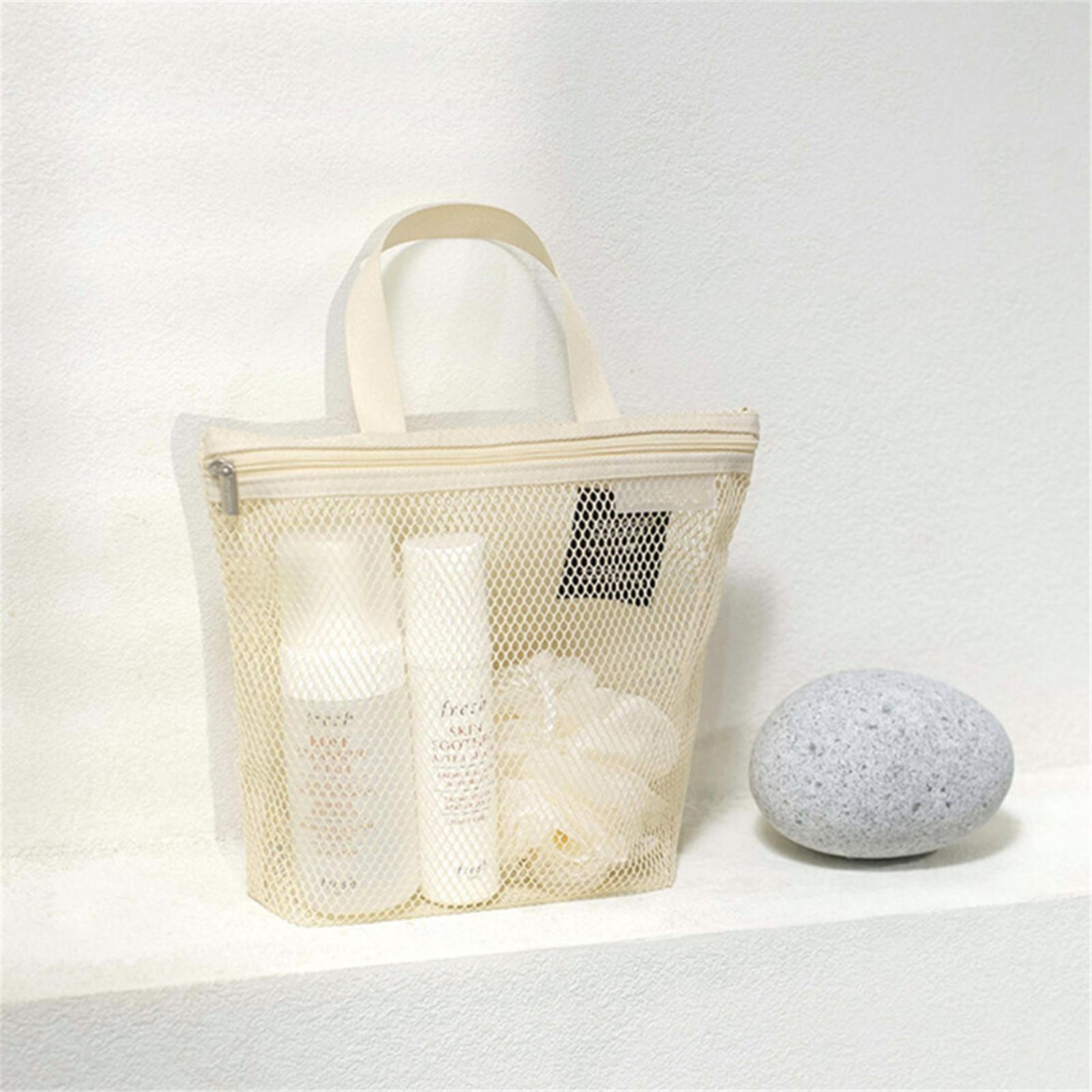 

Wash Bag Polyester Handbag Mesh Cosmetic Bag Washing Shower Bag For Trip Essentials Personal Use Beauty Enthusiasts белый