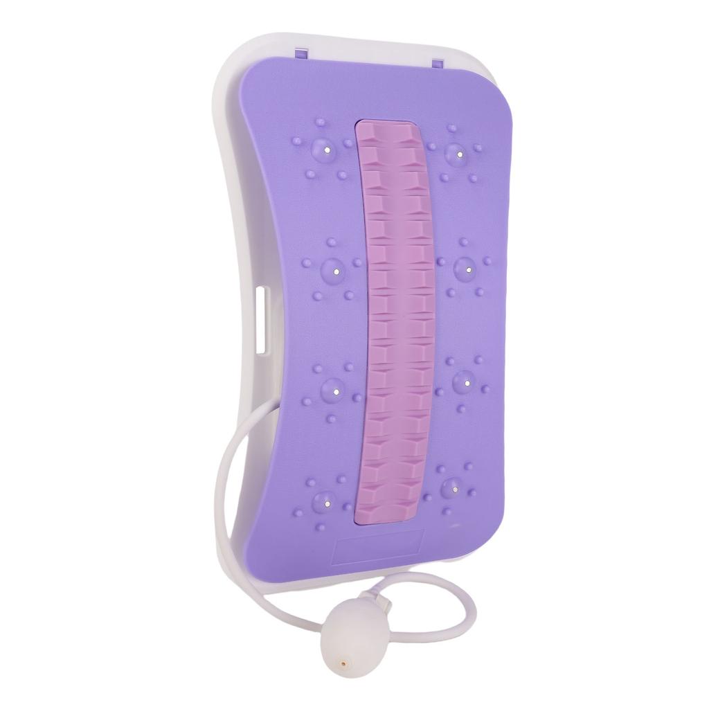 Aparat de întindere pentru suport lombar cu pompă manuală, înălțime reglabilă, instrument auxiliar pentru întinderea spatelui inferior pentru acasă și birou, mov