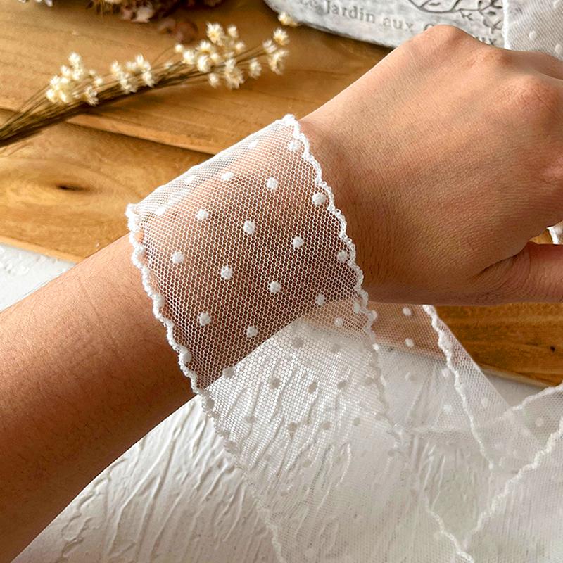 1ks Dárková balicí krajka Látka Puntíkovaná stuha Oděvní doplňky Mašle na cylindr DIY Festivalová dekorace Krajková dekorace