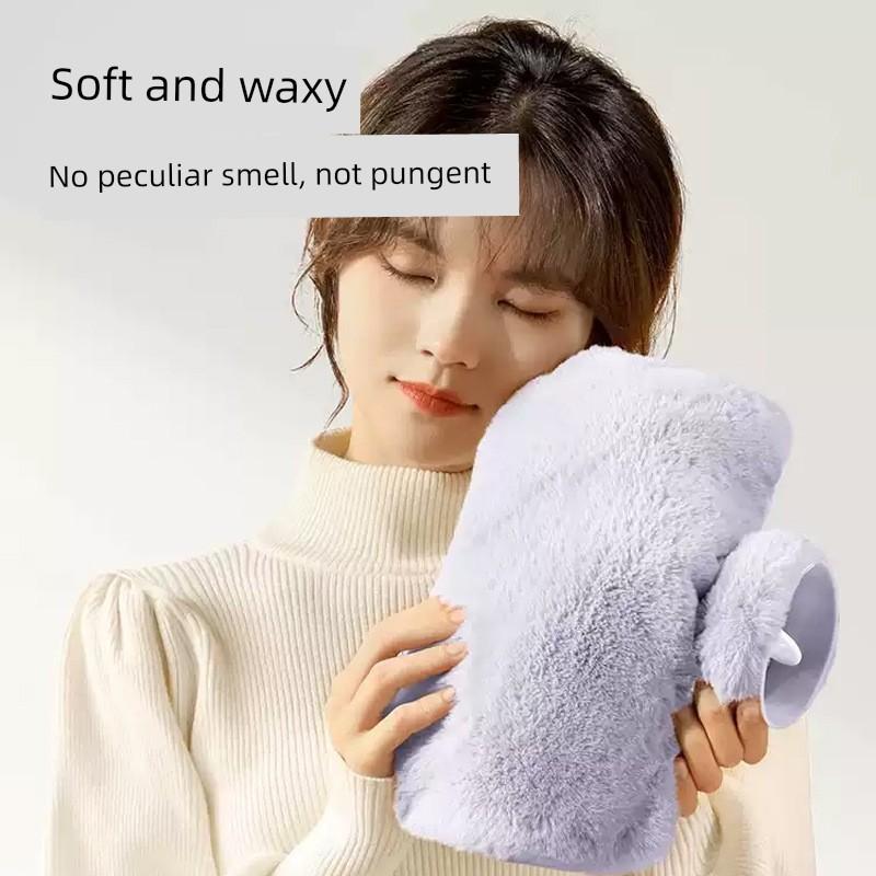 High-End Hand Warmer Hot Water Bottle, Refillable, Thickened, Suitable for Use in Bed, for Warming Feet, Relieving Menstrual Pain, and Hot Compresses