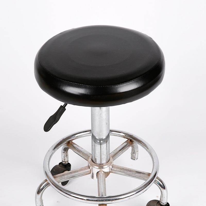 PU Leather Stool Cover Waterproof Round Elastic Slipcover Office Banquet Beauty Salon Bar Chair Protector Seat Covers