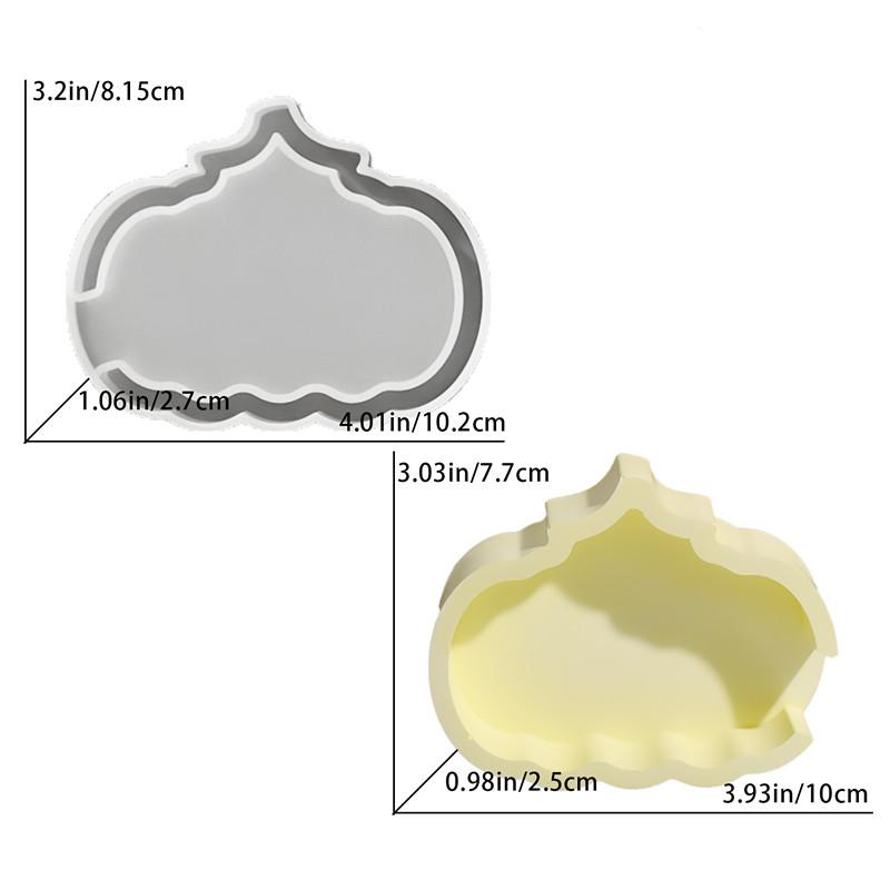 Halloween Hollowed-Out Pumpkin Ambient Light Silicone Mold Diy Pumpkin Plaster Epoxy Resin Soap Wax Making Molds Home Ornaments