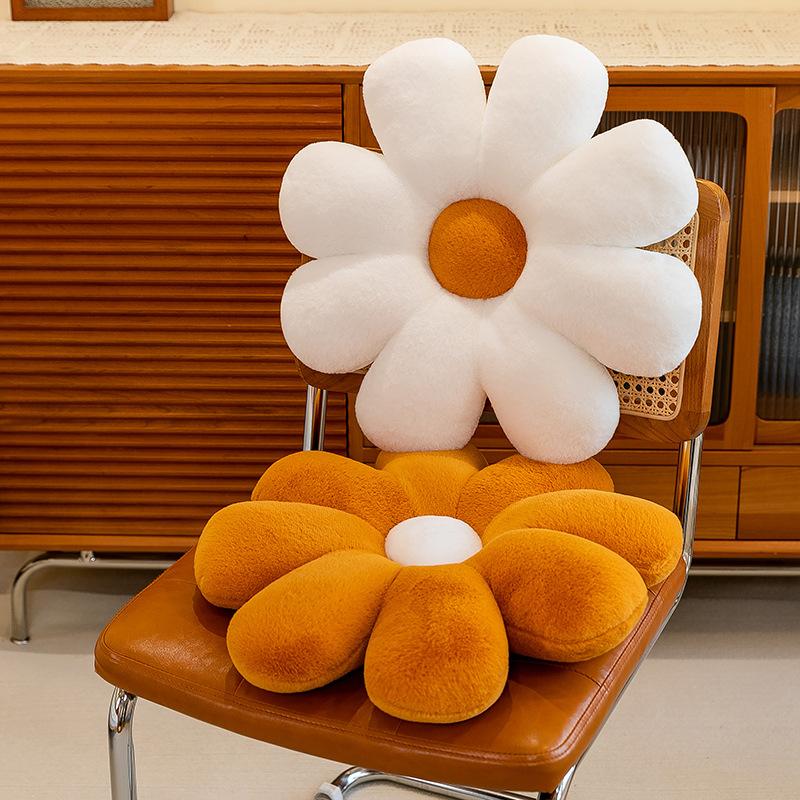 New eight-petal small daisy flower seat cushion living room sofa office seat cushion petal sun flower throw pillow cushion