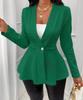 Women's Thick  Texture Single Button Slim Fit Long Sleeve Jacket
