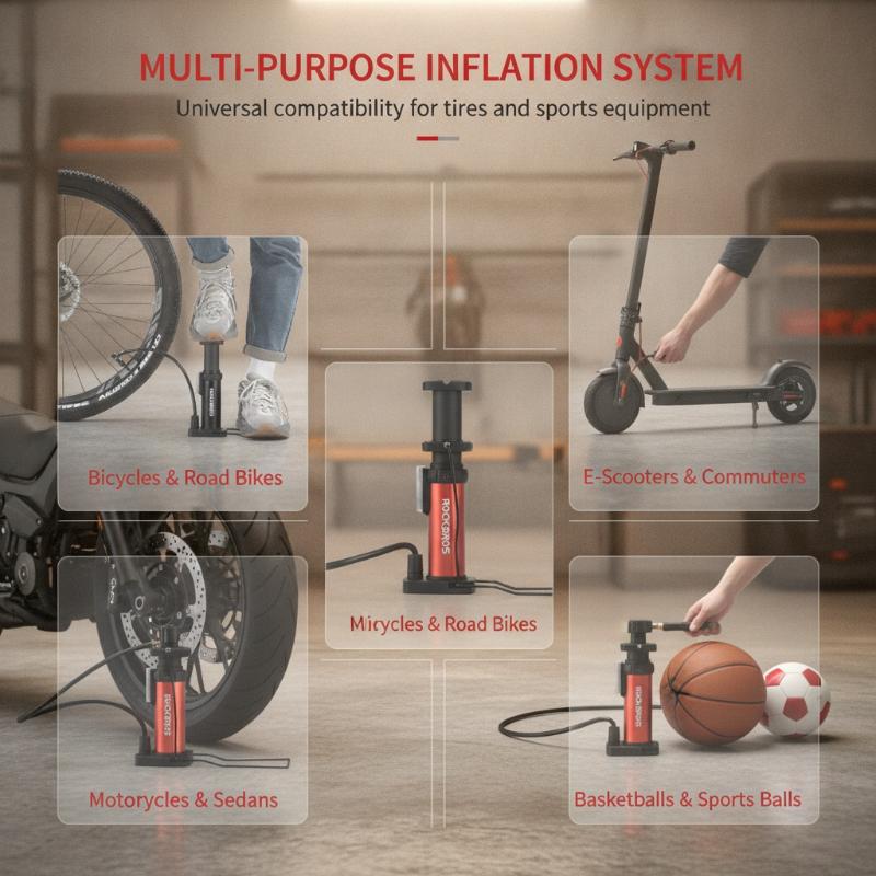 Nabaoduo 120Psi Foot Operated Air Pump Portable Mini Tire Inflator Alloy Body For Bike Scooter Motorcycle Balls Inflatable Toys