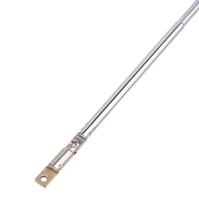 1Pc 52-73 5-Section Telescopic Stainless Steel Full-Channel Am Fm Radio Universal Antenna Rotating Antenna