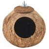 Natural Coconut Shell Hamster Hideout: Cozy Climbing, Sleeping, and Landscaping Nest for Small Pets, Birds, and Rodents