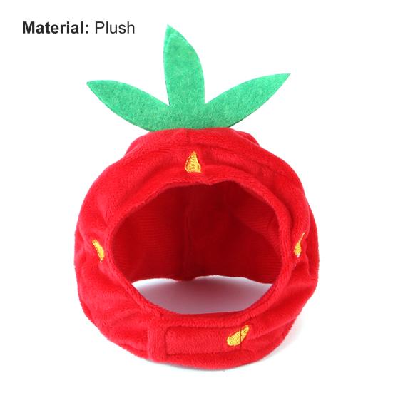 Yousheng Pet Hat Large Strawberry Appearance Dress-up Adjustable Cute Pet Cats Puppy Cosplay Cap for