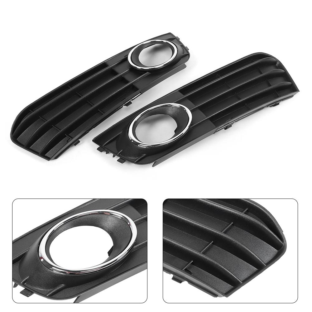 Pair of Fog Lamp Grill Left +Right Car Light Grille Cover 8KD807681 Fit for A4 B8 0912