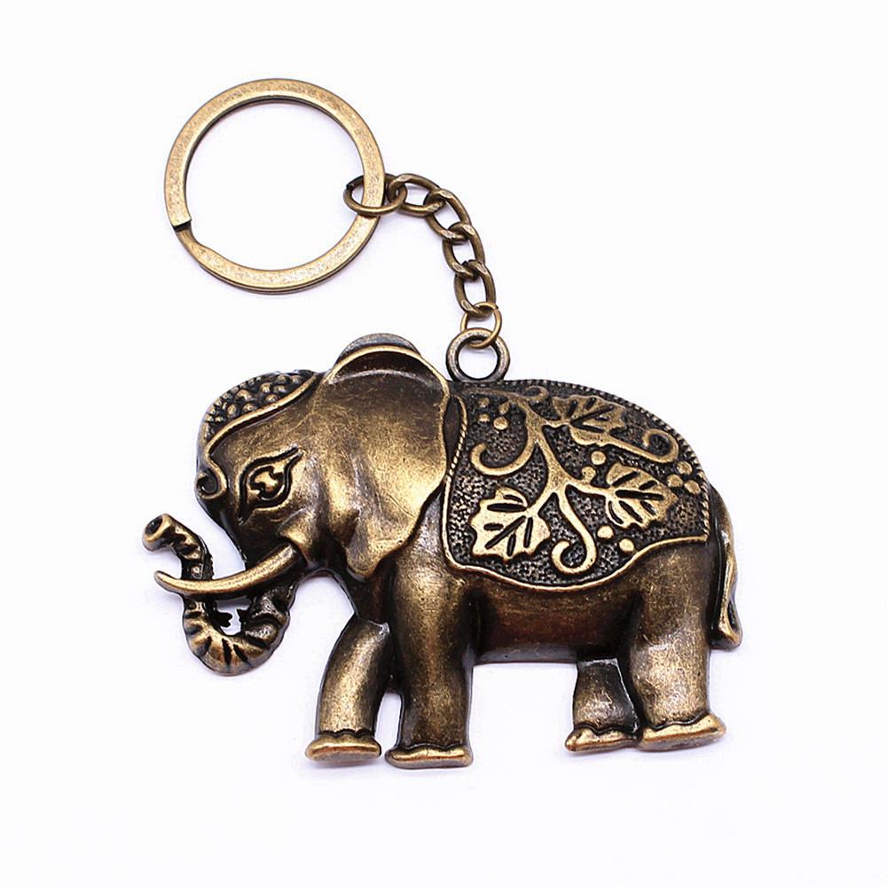 Pendants Elephant Charm Keychain Animal Theme Key Ring 28mm