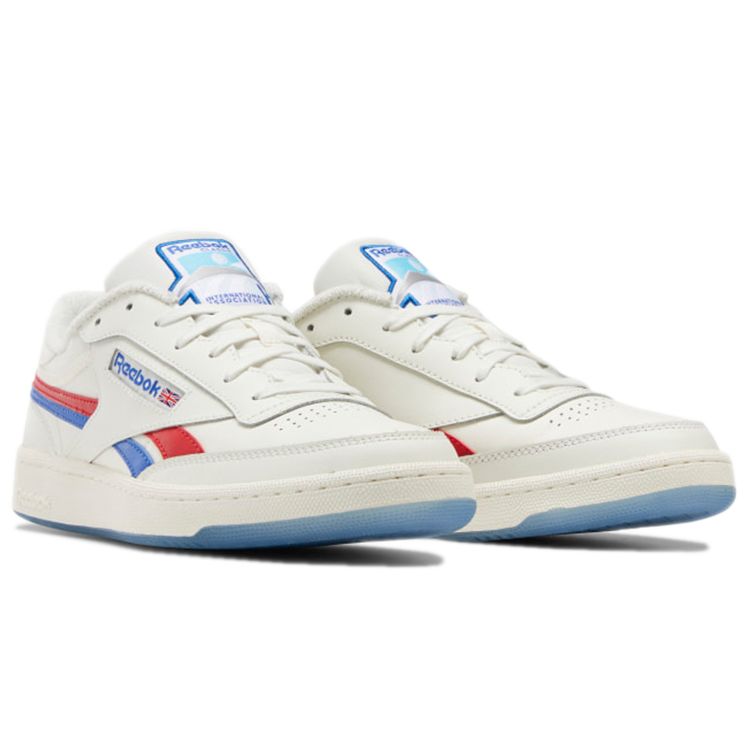 Reebok Club C Revenge Leather Comfortable Low-Top Sneakers Unisex Sneakers White Blue GX0382