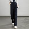 Women's High-Waisted Wide-Leg Draped Suit Pants