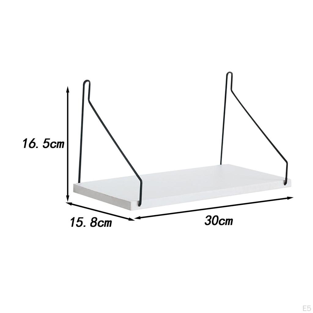 Ledge Shelf Wall Hanging Display Floating Mounted Wood Storage Rack for