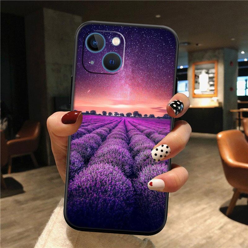 IK42 Lavender Purple Flower Phone Case for OPPO A40 A60 A80 A15 A16 A16K A12 A17 A17K A54 A54S A53 A53S A55 A56 A57 A98 F23