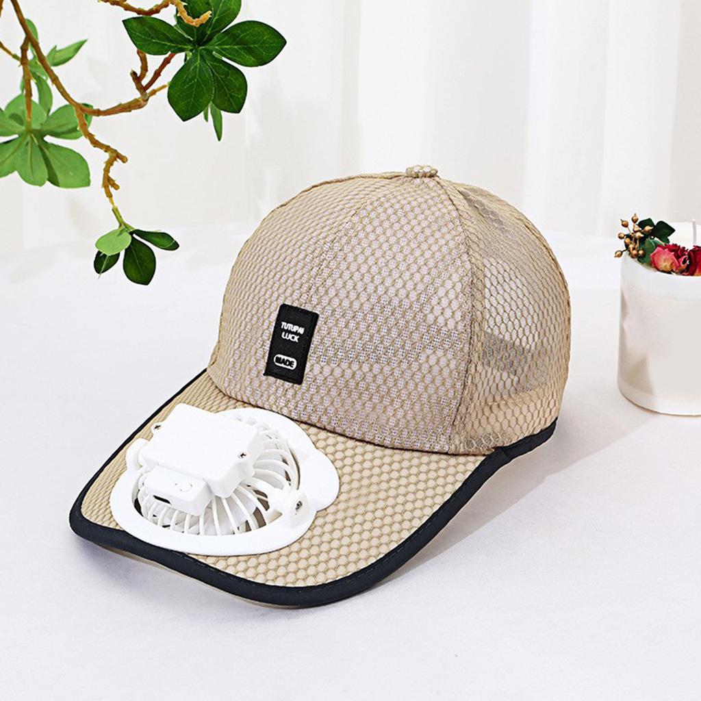 Summer Fan Hat For Men And Women Mesh Baseball Caps Embroidered Visor Hat Outdoor Embroidered Letter Sun Protection Hat