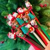 15pcs Christmas Rubber Soft Pen Christmas Style Student Stationery 0.5mm Neutral Pen for Writing Xmas Gift for Kids Navidad