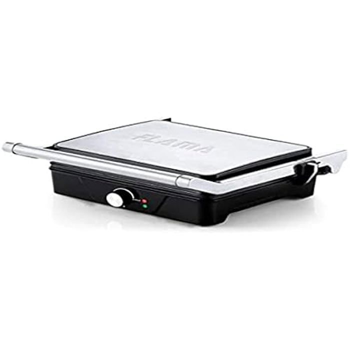 FLAMA S0427371 Grill De Contact 4521Fl, Acier Inoxydable, 2000 W