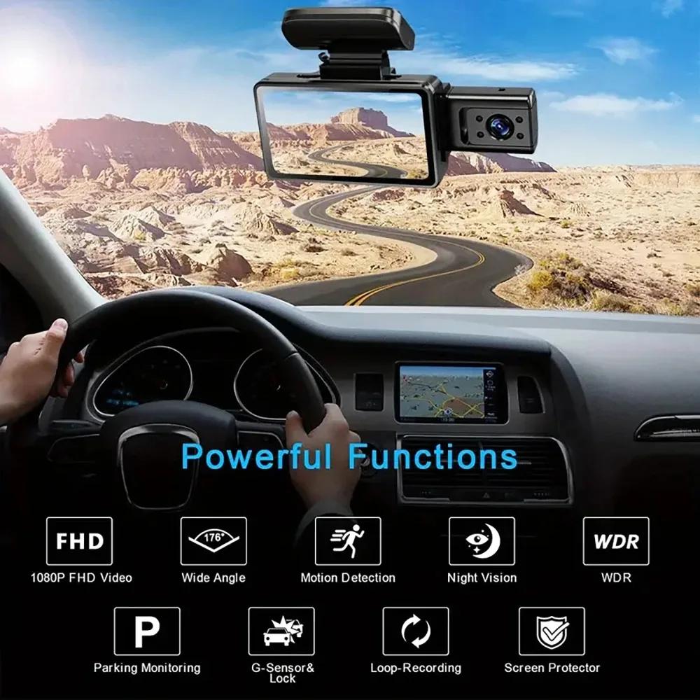 1080P Kamera für Auto WIFI APP Dual Lens Dash Cam für Autos Videorecorder Vorder- und Innenkamera für Fahrzeug Autozubehör
