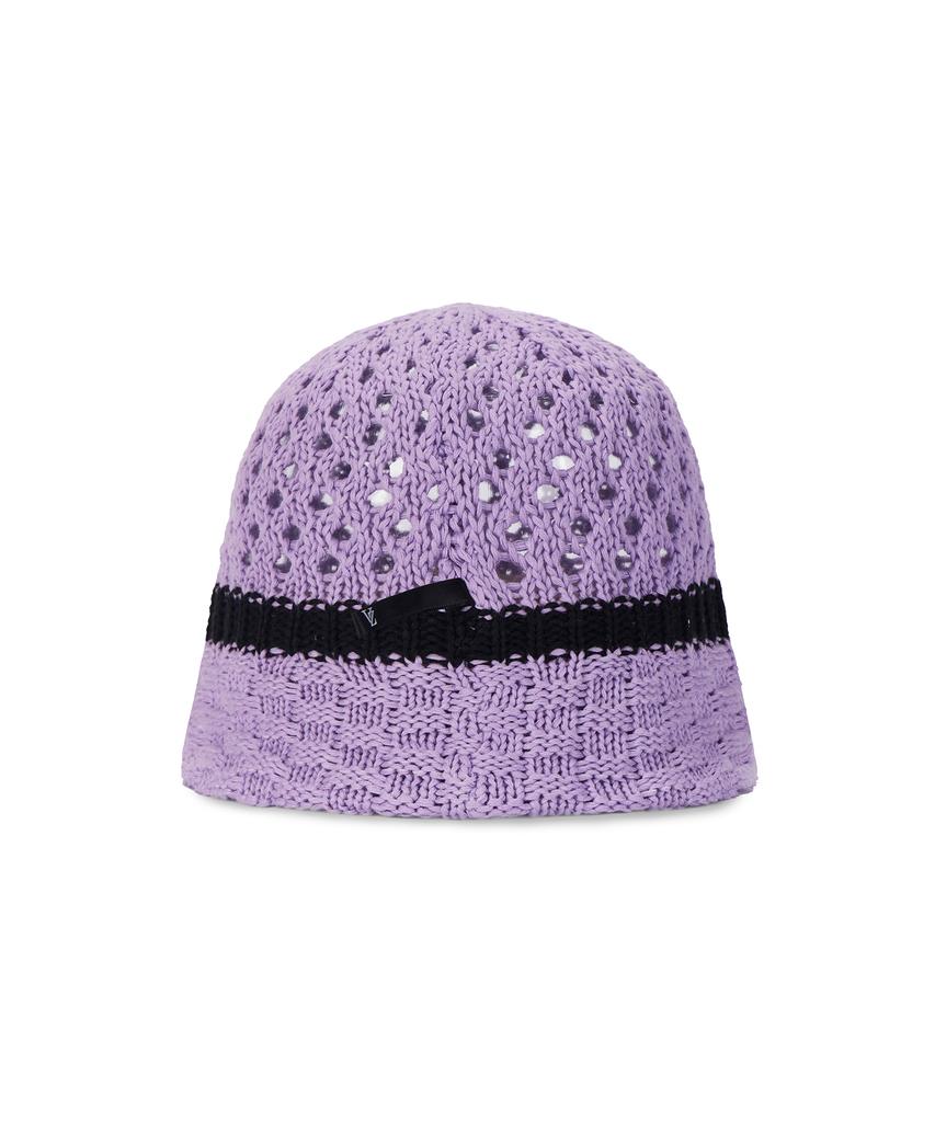 Bajal Vz Long Label Half Punching Bucket Hat Purple