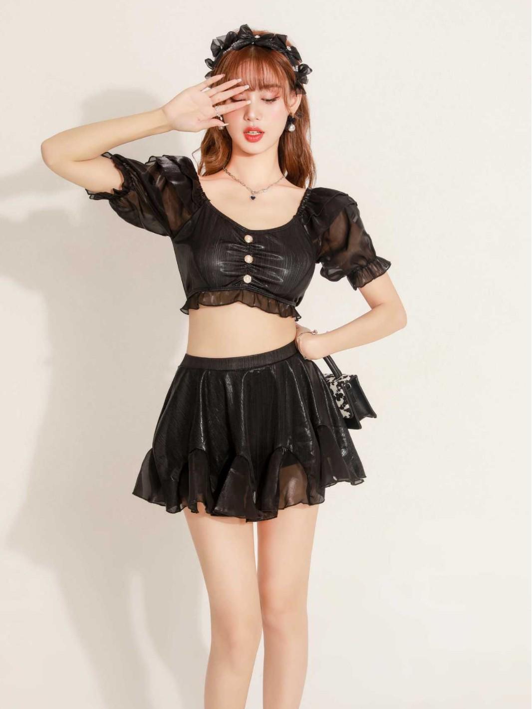 

Conservative Fairy-Style Lace Slimming Two-Piece Swimsuit for Girls & Students XL [105-120 kg]