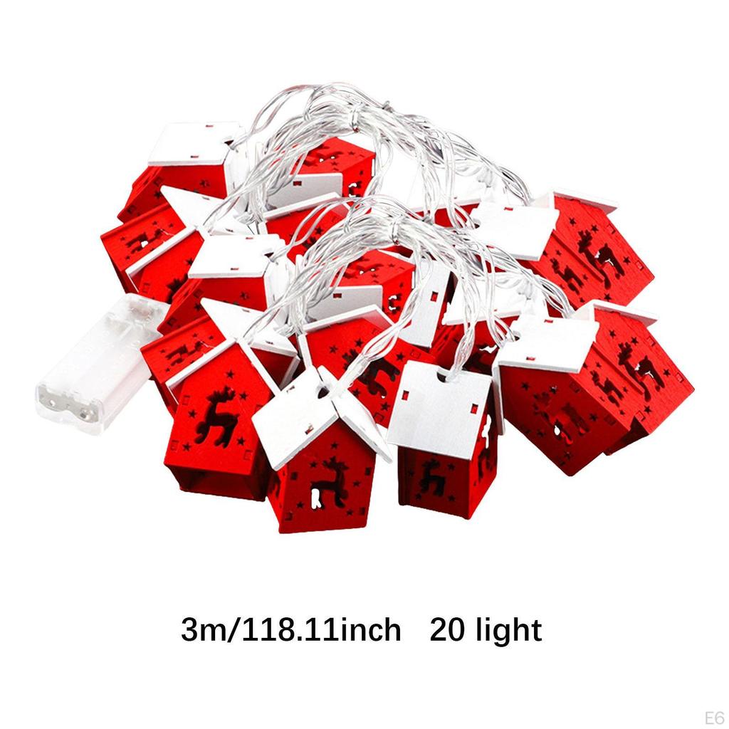 Vánoční dřevěný dům LED světla dekorace dárek dekorativní pro farmu