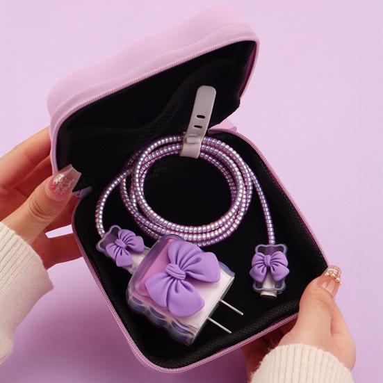 Tech Accessories Pouch Cute Portable Electronics Organizer Travel Electronic Accessories Case for