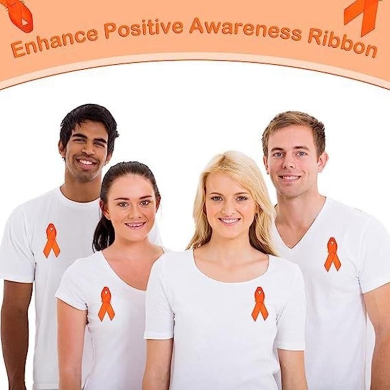 100pcs Awareness Enamel Lapel Pin Ribbon Brooch Breast Cancers Health Care Public Welfare Badges Jewelry Accessories