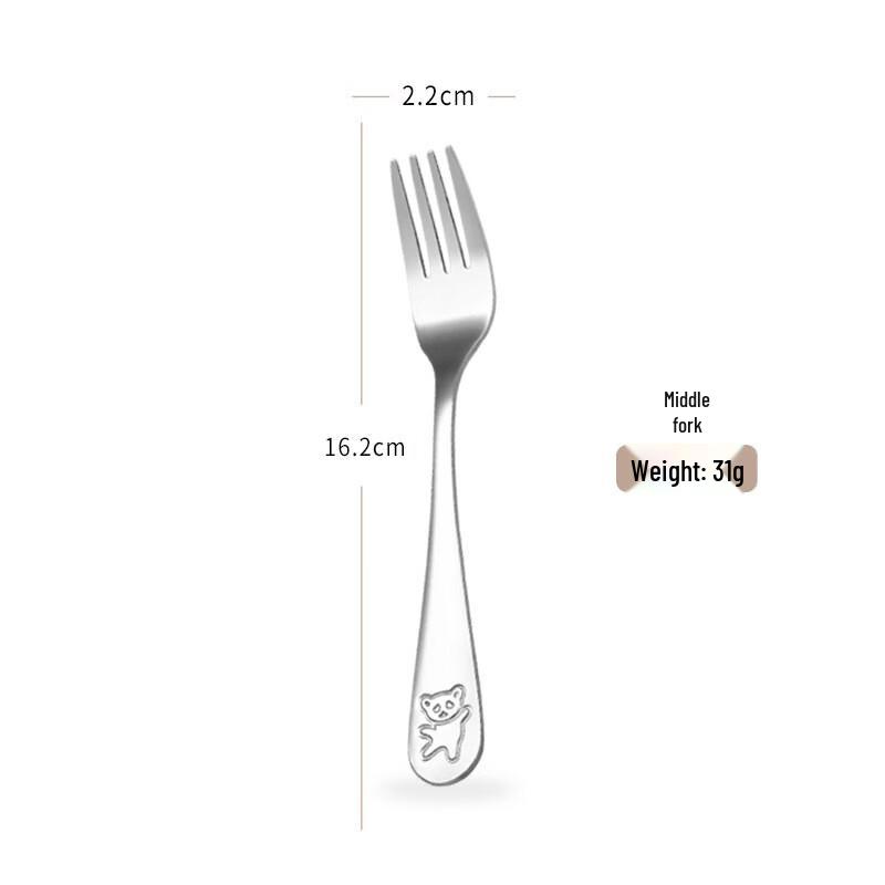 ZISIZ Children s Stainless Steel Bear Cutlery Set