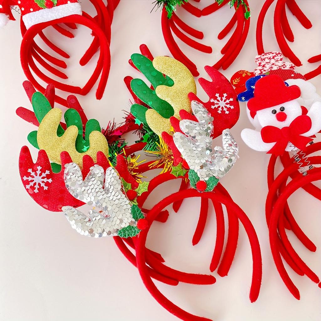 5/20pcs Festive Hair Bands - Colorful Adorable Hair Accessories for Party/Christmas, Cute Party Hair Clips & Holiday Decor