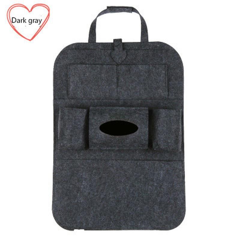 Multifunkčný úložný box na zadné sedadlo auta, závesná taška do auta, krabička na vreckovky, plstená úložná taška do auta