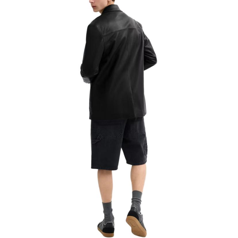 COACH Leather Jacket Men's Black CBR20-BLK